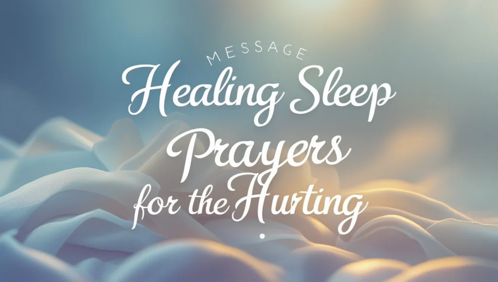 Healing Sleep Prayers for the Hurting