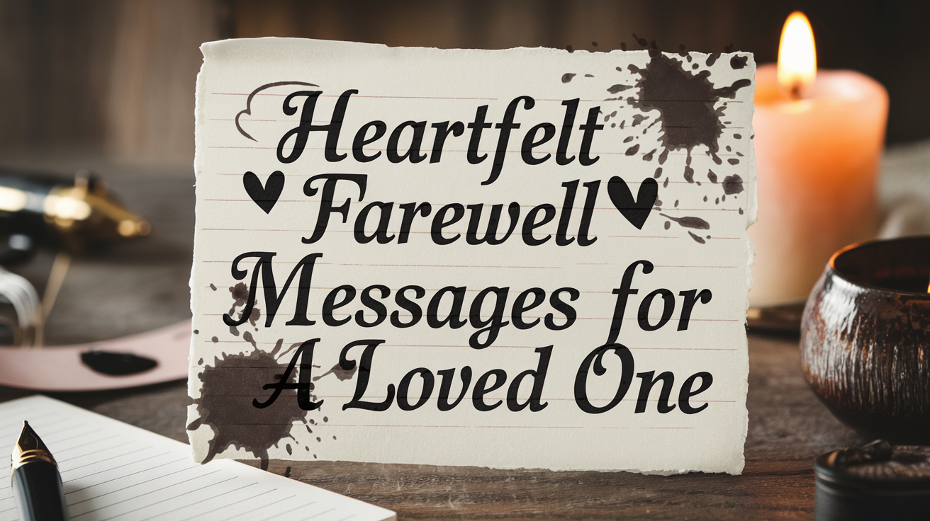 Heartfelt Farewell Messages for a Loved One