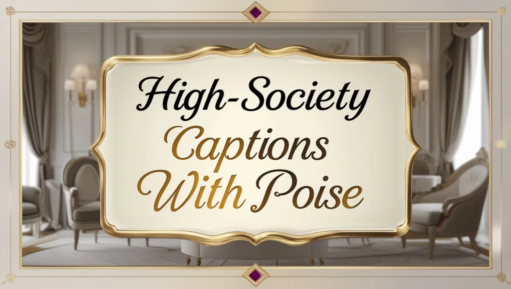 High-Society Captions with Poise