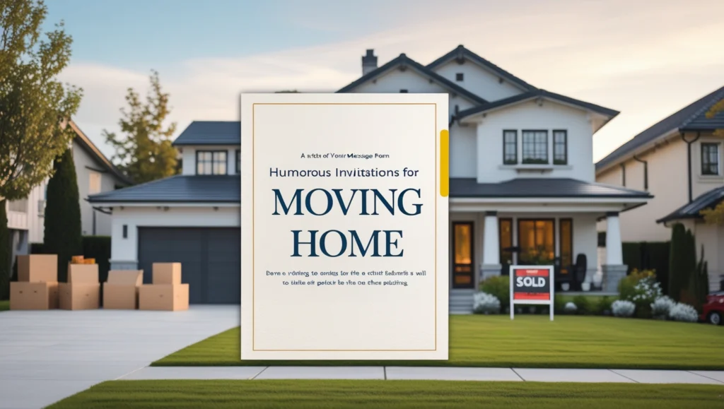 Humorous Invitation Lines for Moving Home
