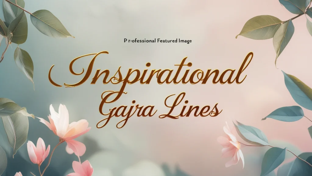 Inspirational Gajra Lines