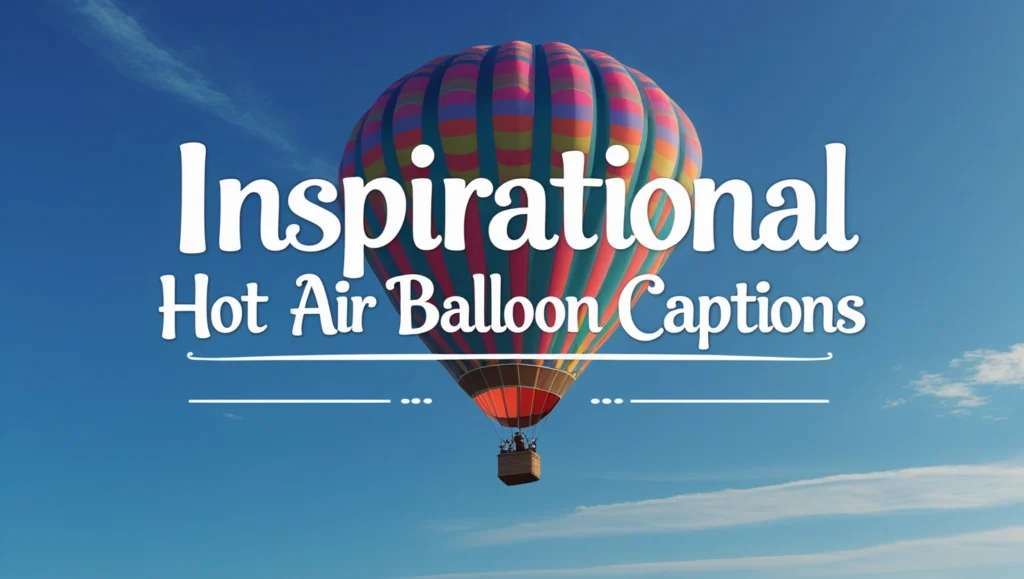 Inspirational Hot Air Balloon Captions