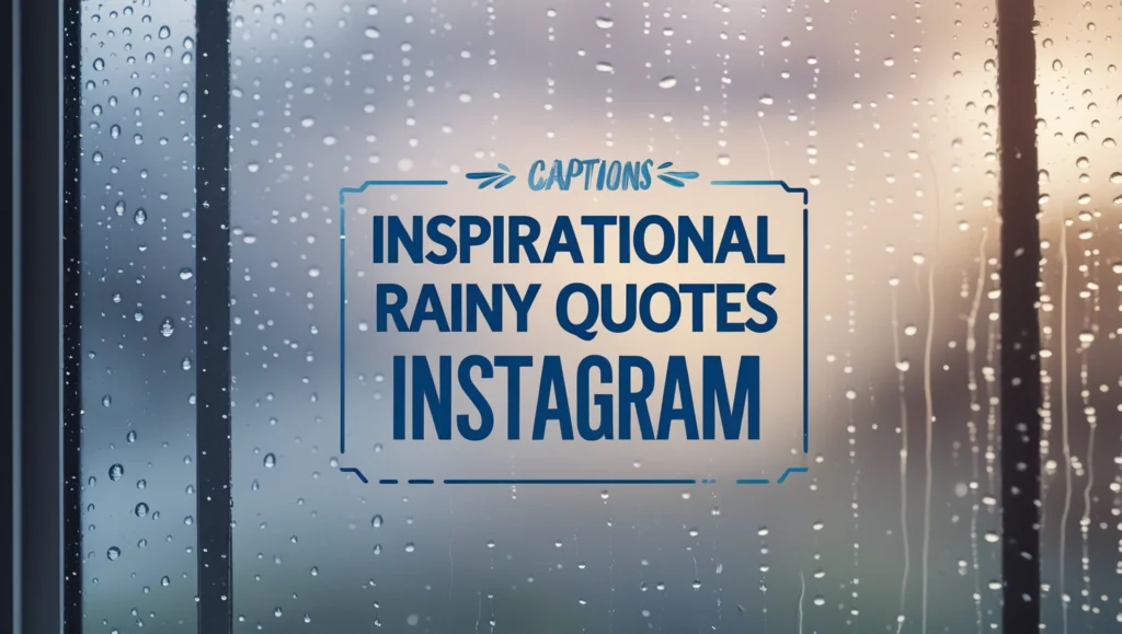 Inspirational rainy quotes for Instagram
