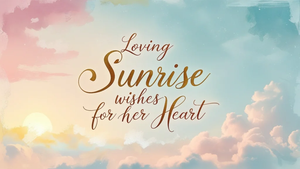 Loving Sunrise Wishes for Her Heart