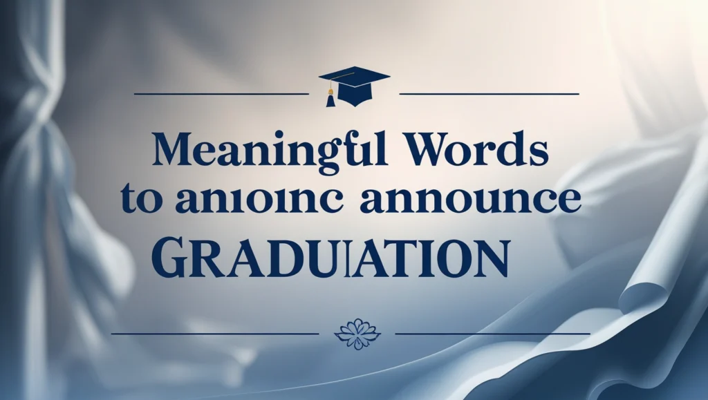 Meaningful Words to Announce Graduation
