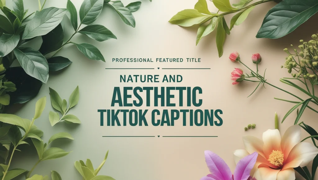 Nature and Aesthetic TikTok Captions