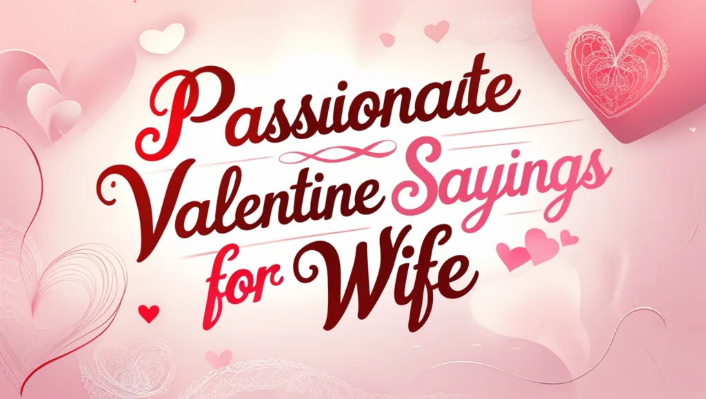 Emotional Valentine Lines for Loving Wife