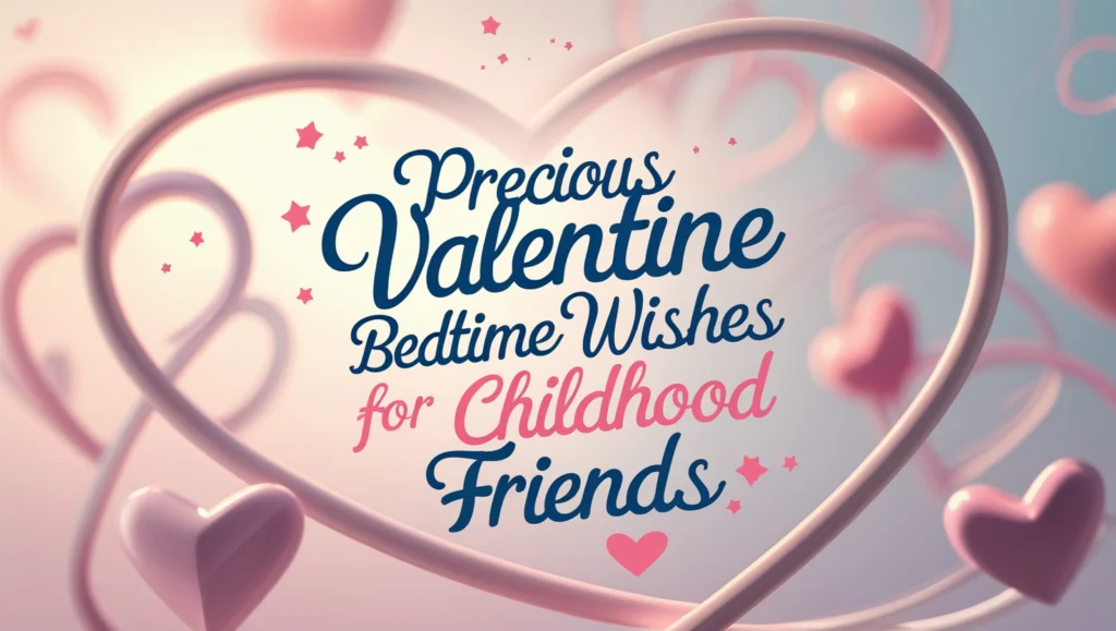 Precious Valentine Bedtime Wishes for Childhood Friends