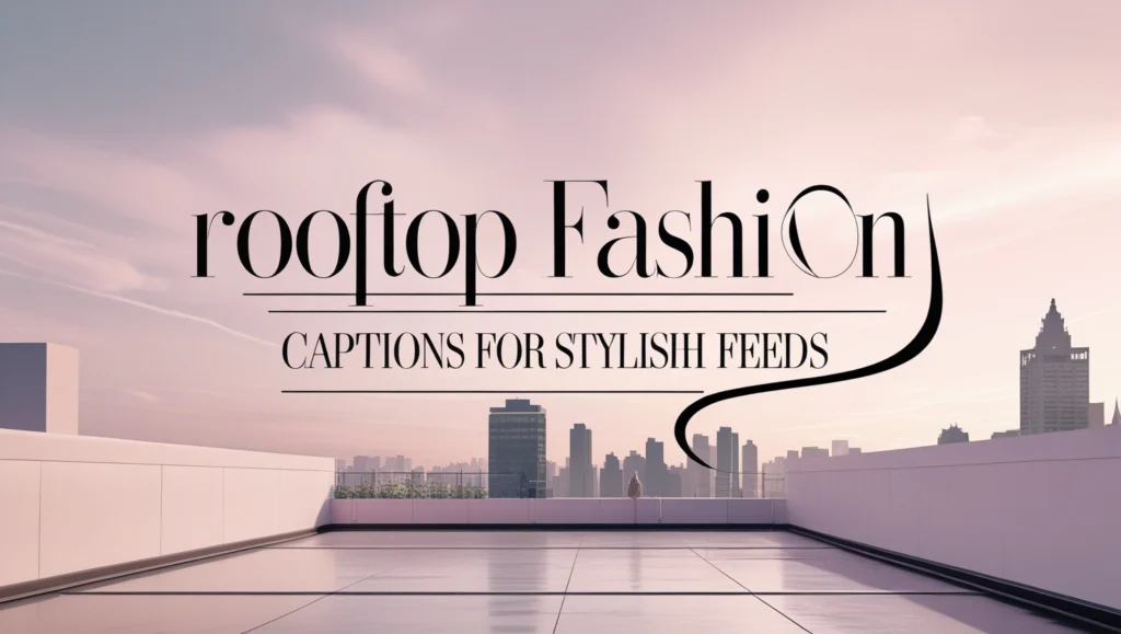 Rooftop Fashion Captions for Stylish Feeds