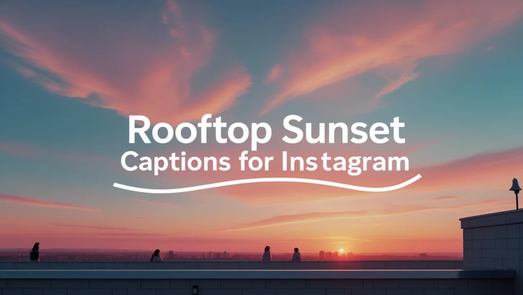 Rooftop Sunset Captions for Instagram