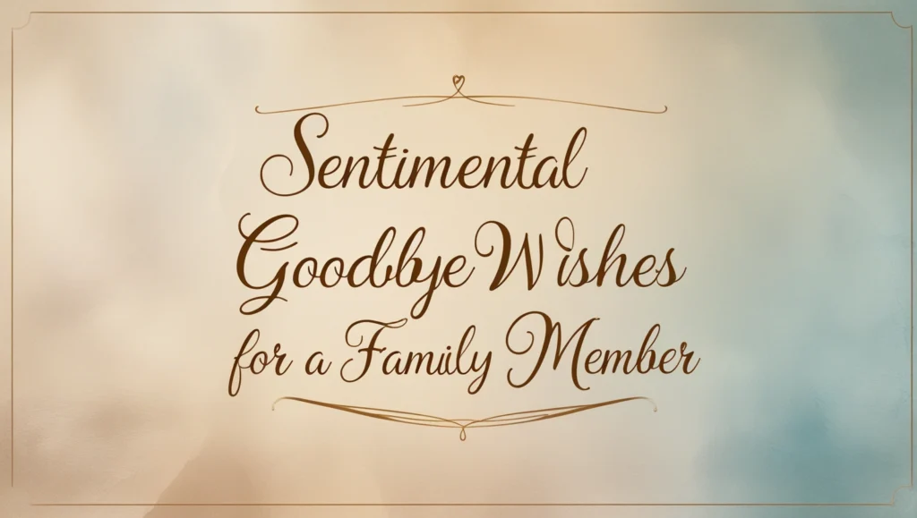 Sentimental Goodbye Wishes for a Family Member
