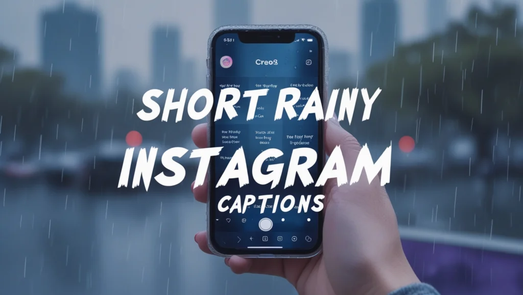 Short rainy Instagram captions