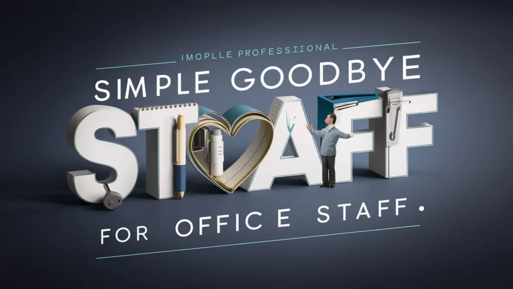 Simple Goodbye Messages for Office Staff