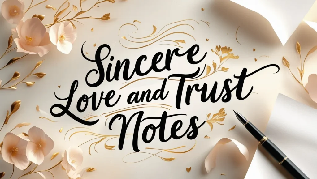 Sincere Love And Trust Notes