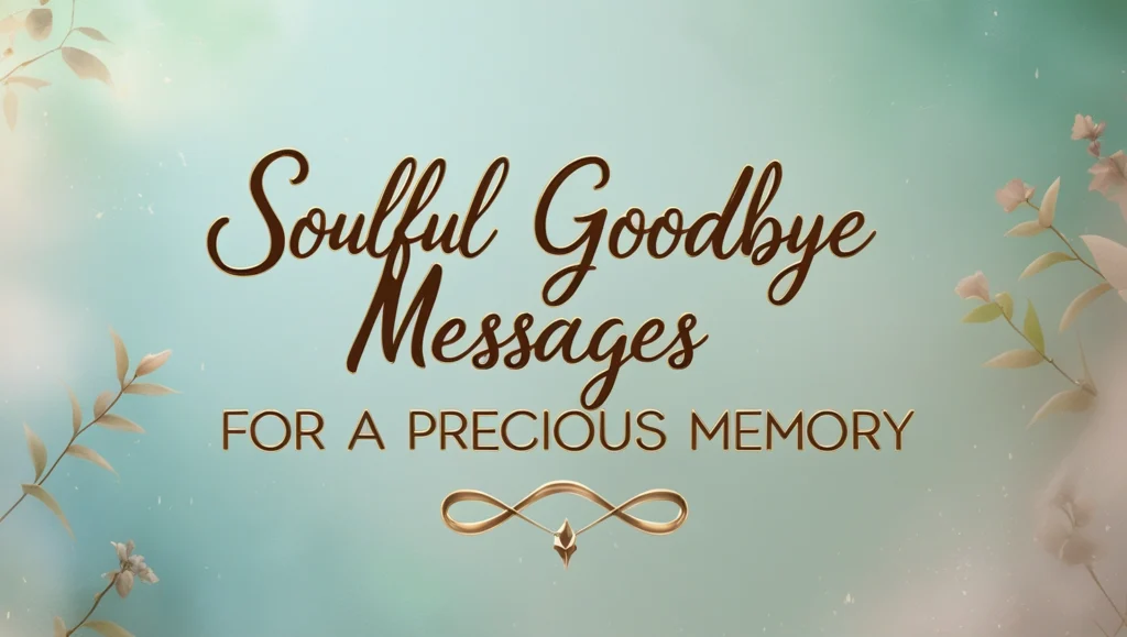 Soulful Goodbye Messages for a Precious Memory