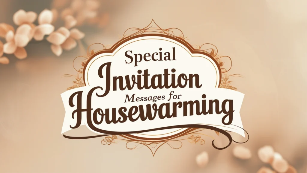 Special Invitation Messages for Housewarming