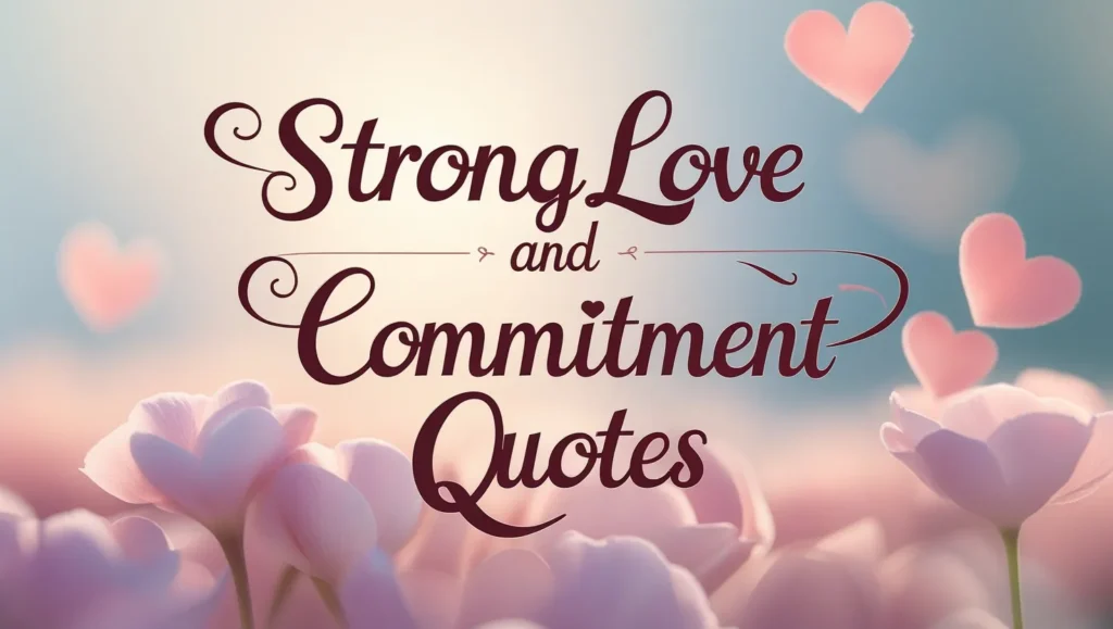 Strong Love and Commitment Quotes