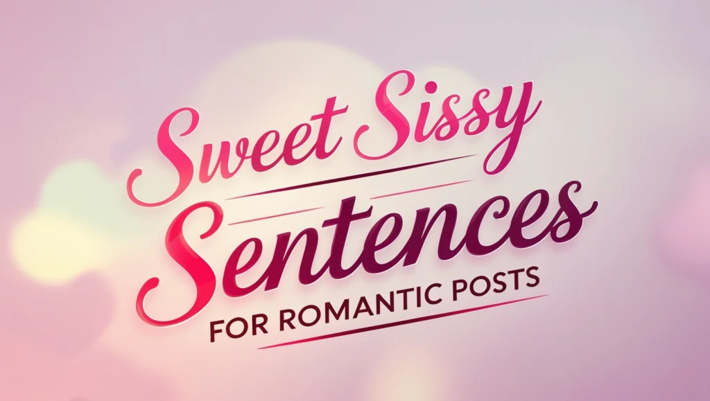 Sweet Sissy Sentences for Romantic Posts