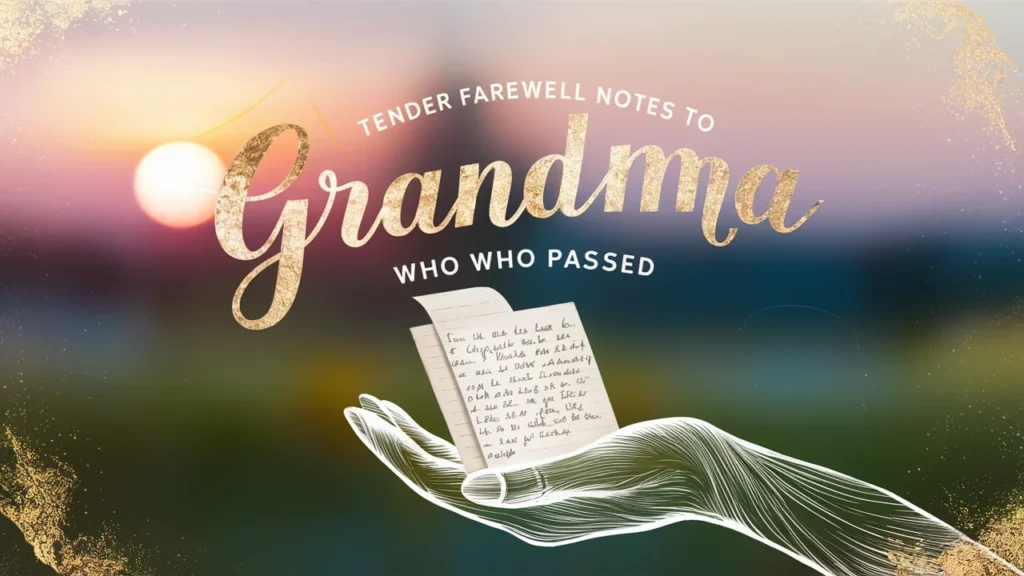 Tender Farewell Notes to Grandma Who Passed
