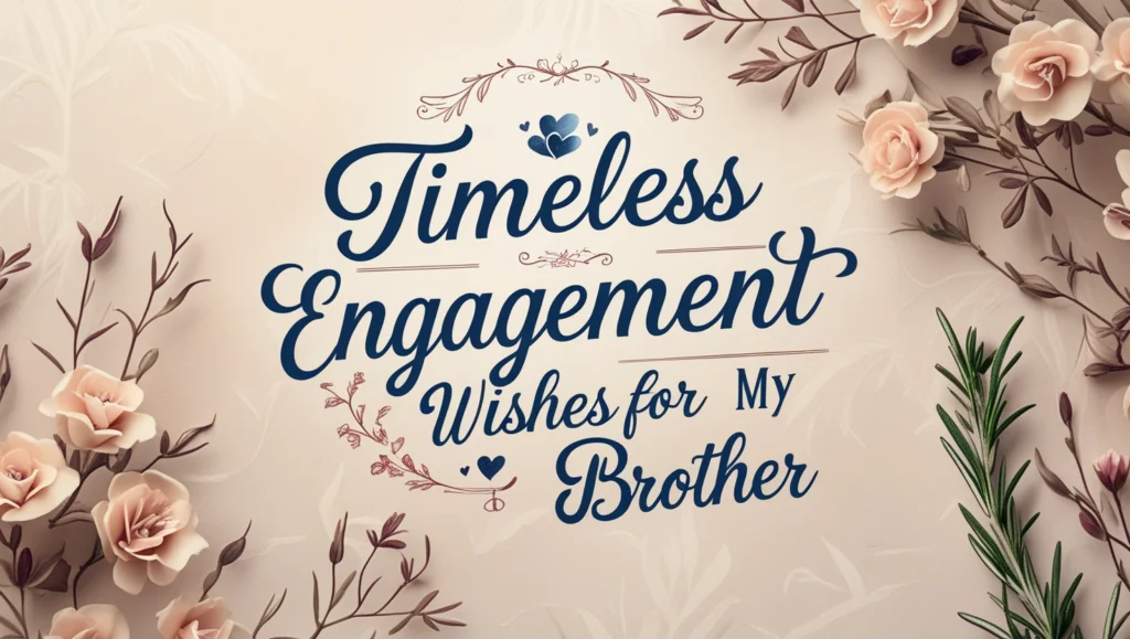 Timeless Engagement Wishes for My Brother