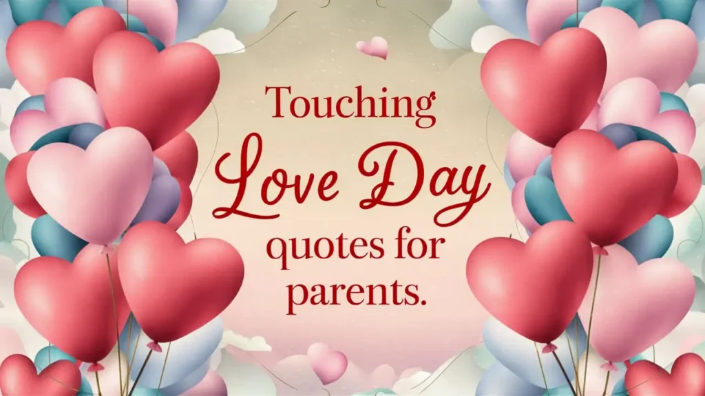 Touching Love Day Quotes for Parents