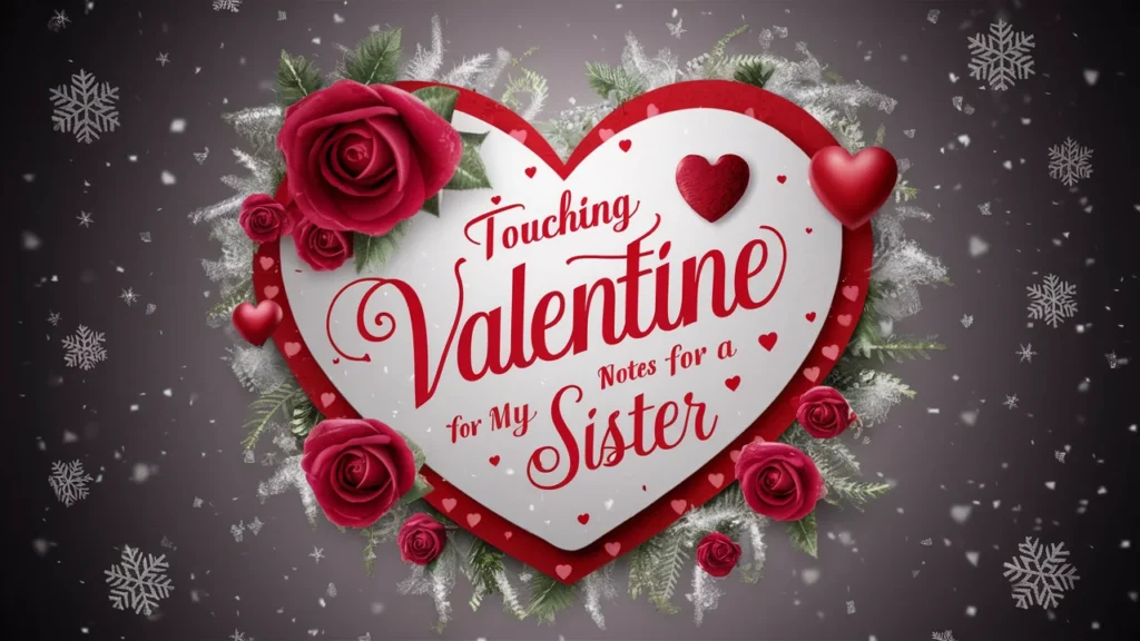 Touching Valentine Notes for a Sister