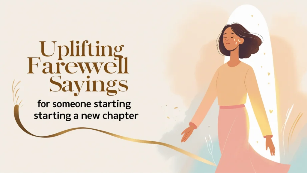 Uplifting Farewell Sayings for Someone Starting a New Chapter