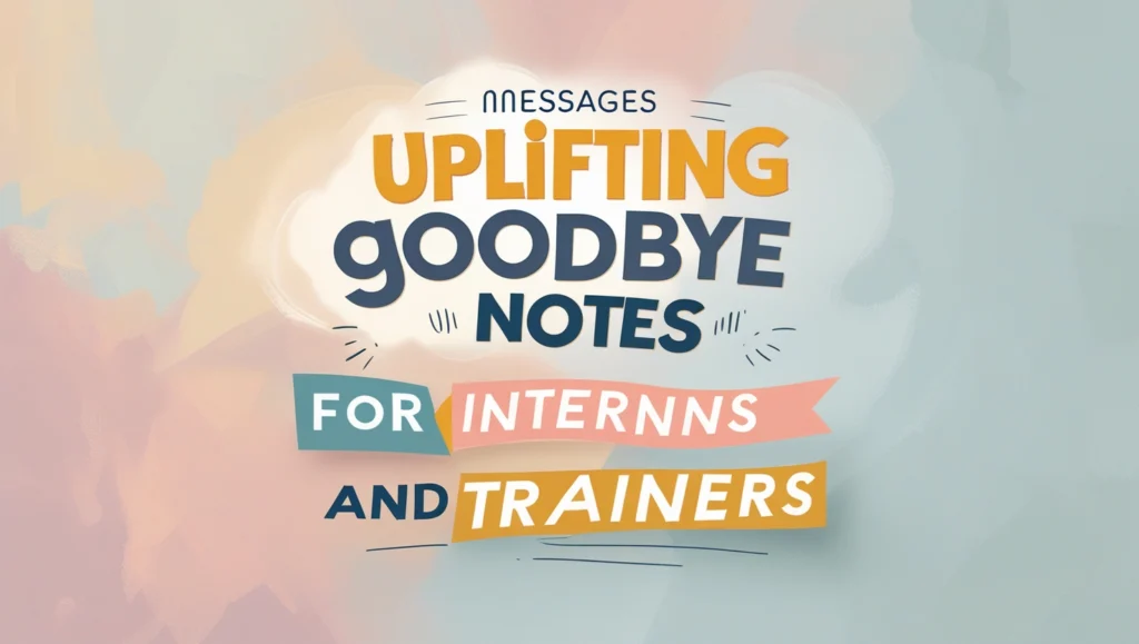 Uplifting Goodbye Notes for Interns and Trainees