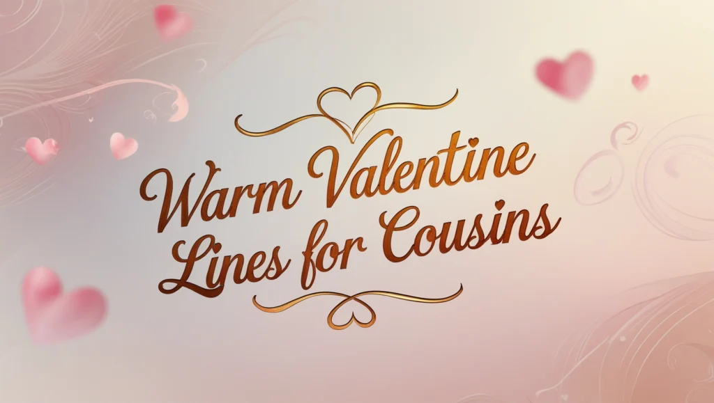 Warm Valentine Lines for Cousins