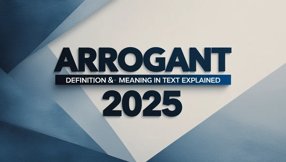 Arrogant Definition & Meaning in Text Explained 2025