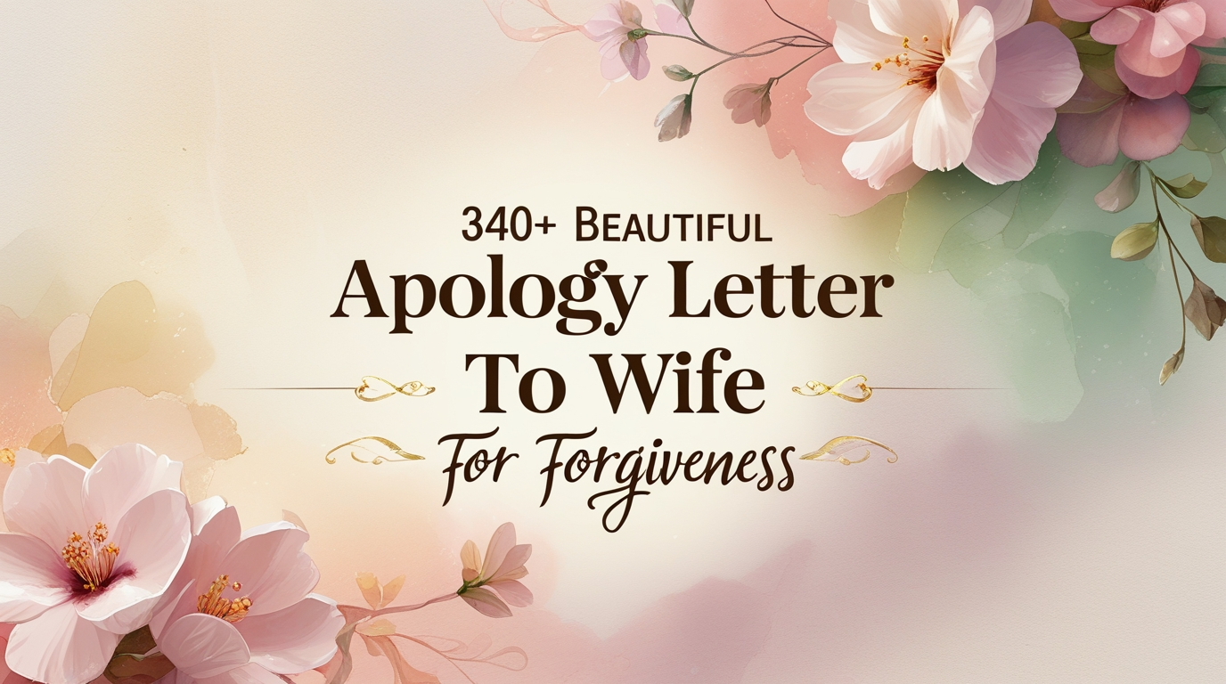 340+ Beautiful Apology Letter to Wife for Forgiveness