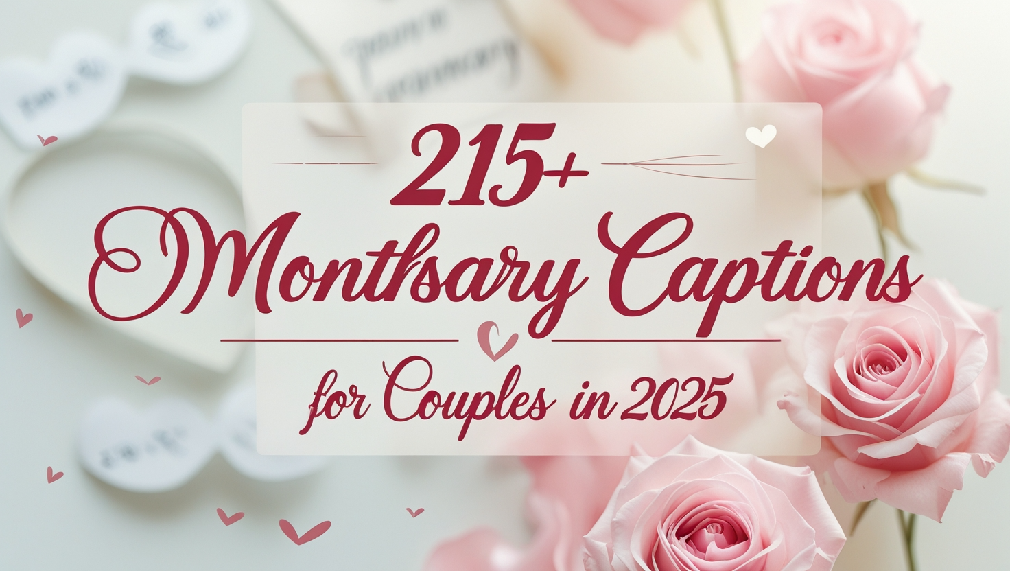 215+ Best Monthsary Captions for Couples in 2025