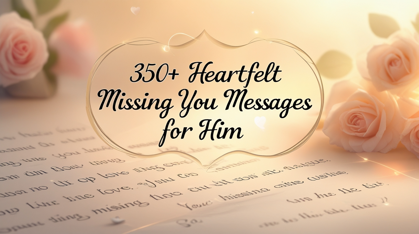 350+ Heartfelt Missing You Messages for Him