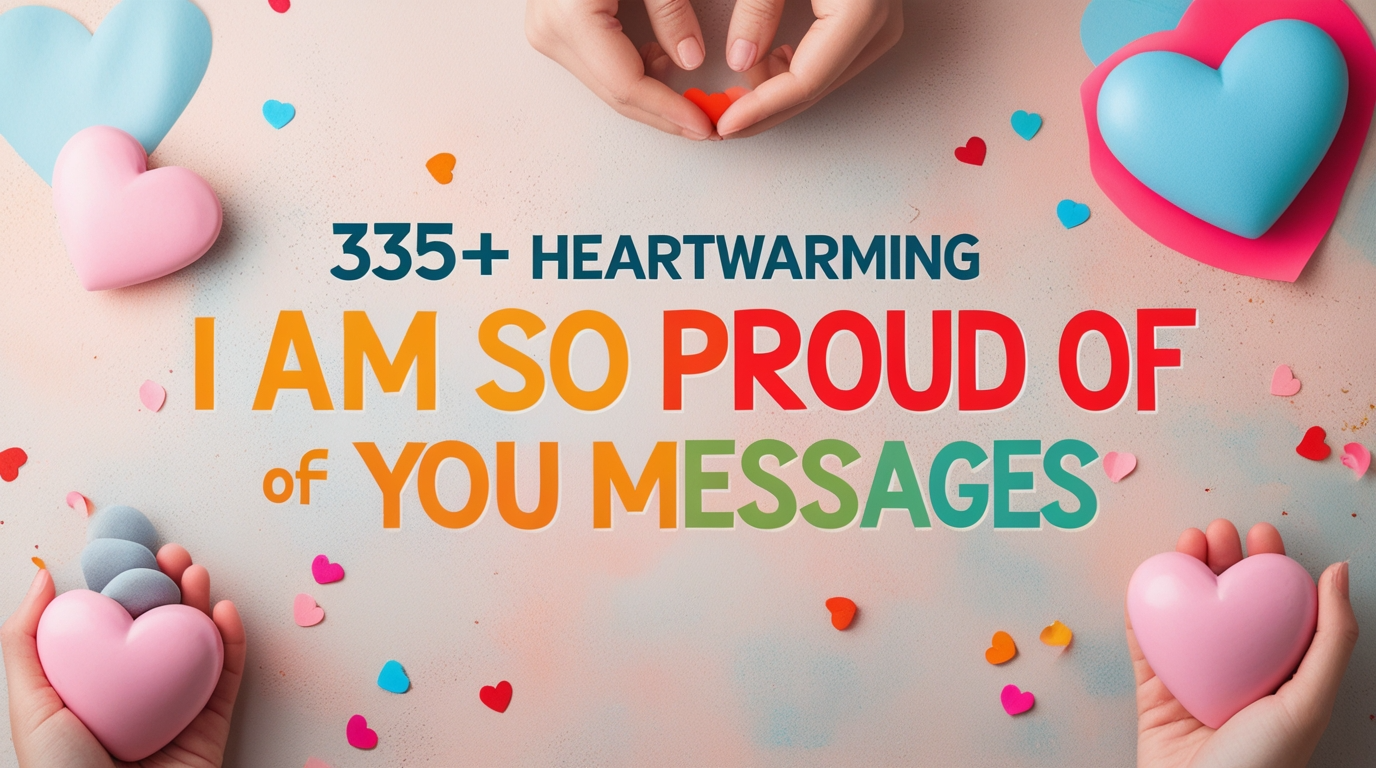 335+ Heartwarming I Am So Proud of You Messages