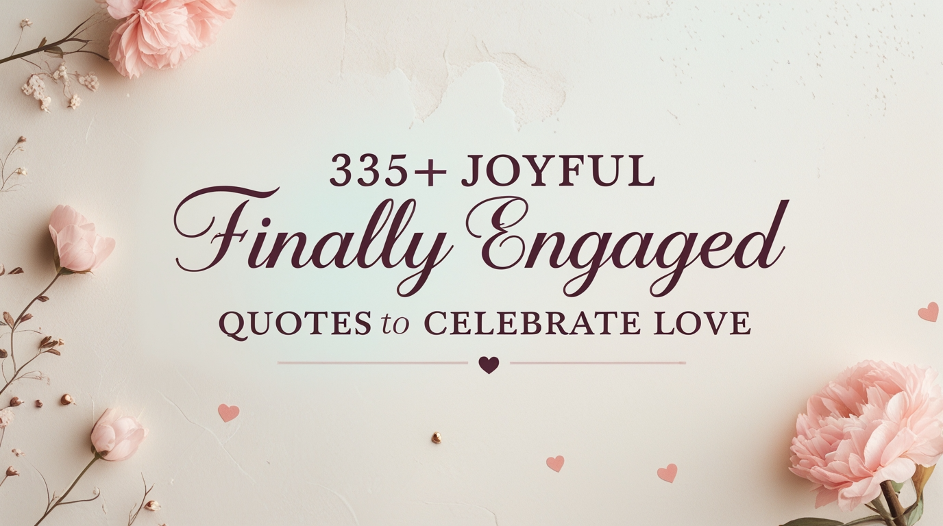 335+ Joyful Finally Engaged Quotes to Celebrate Love