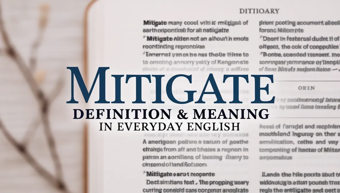 Mitigate Definition & Meaning in Everyday English
