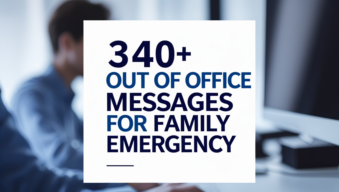 340+ Out of Office Messages for Family Emergency