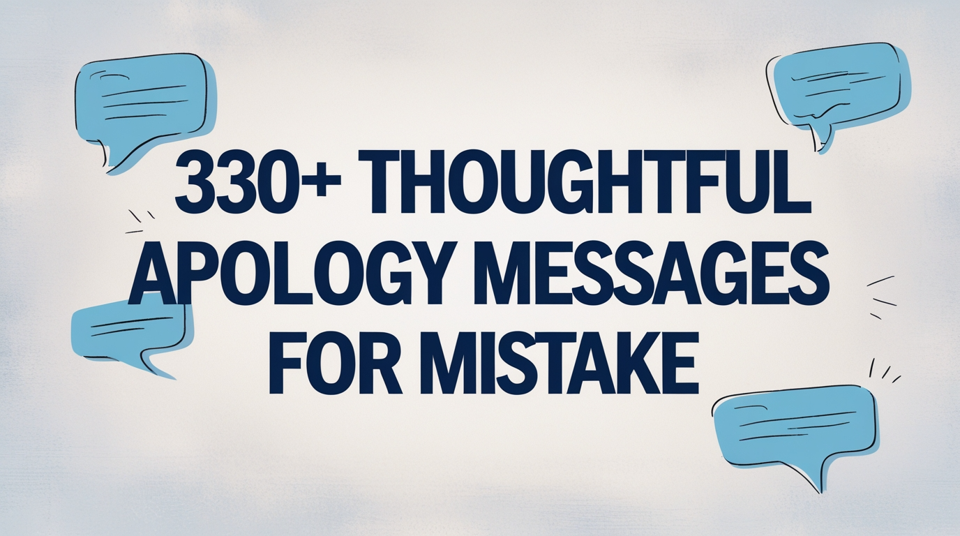 330+ Thoughtful Apology Messages for Mistake