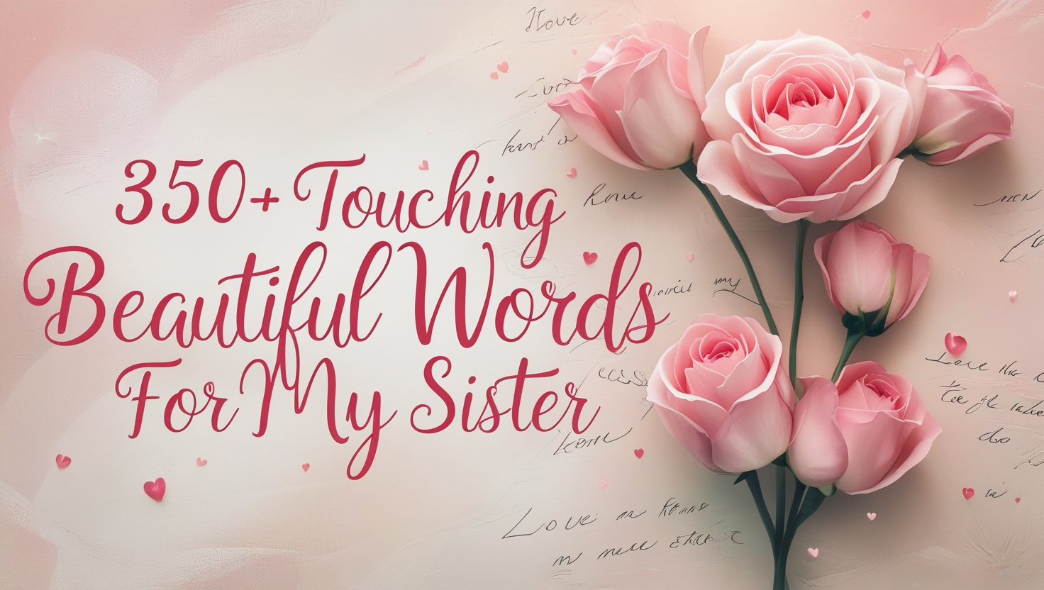 350+ Touching Beautiful Words for My Sister