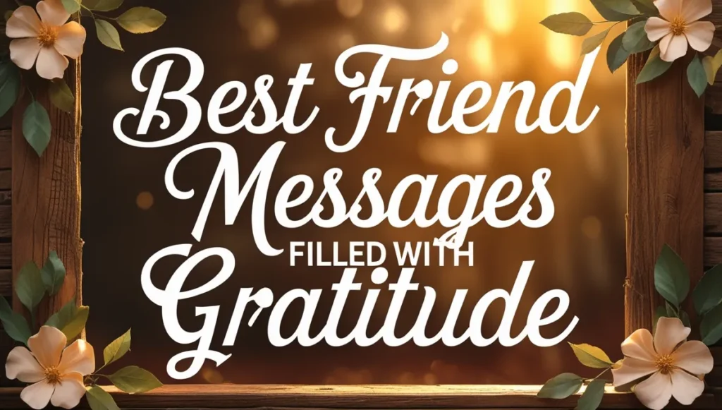 Best Friend Messages Filled with Gratitude