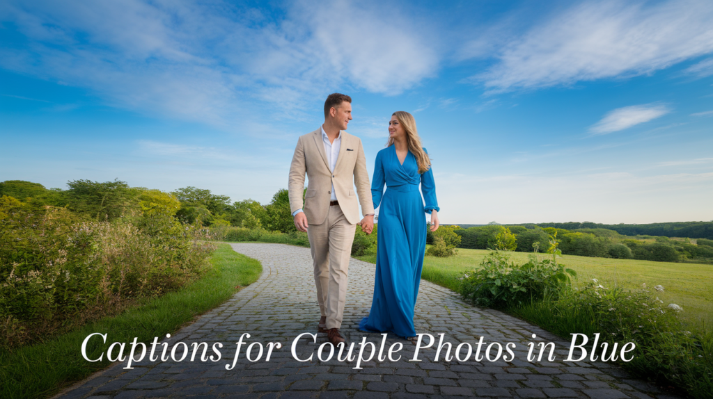 Captions for Couple Photos in Blue