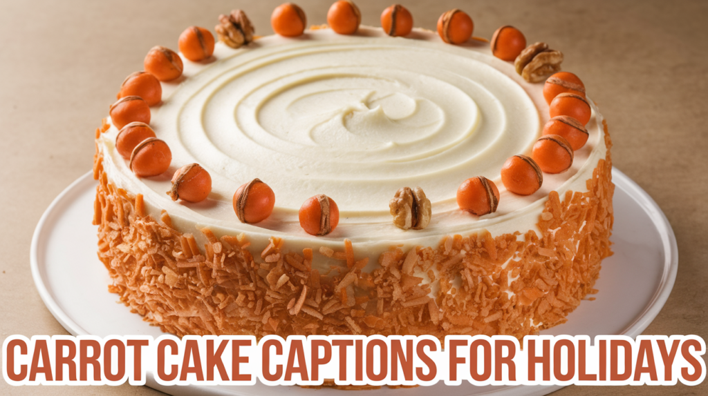 Carrot Cake Captions for Holidays