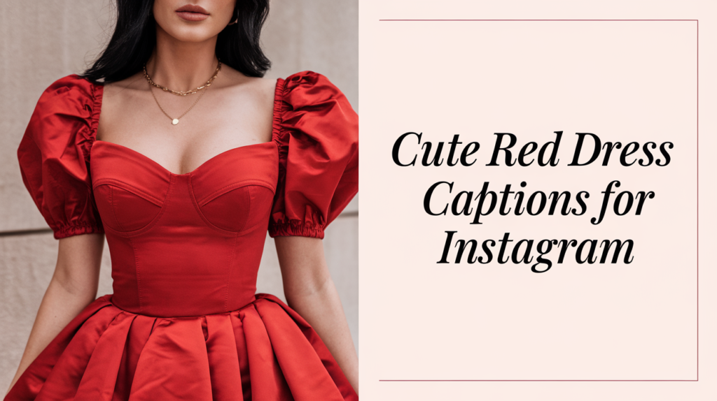 Cute Red Dress Captions for Instagram