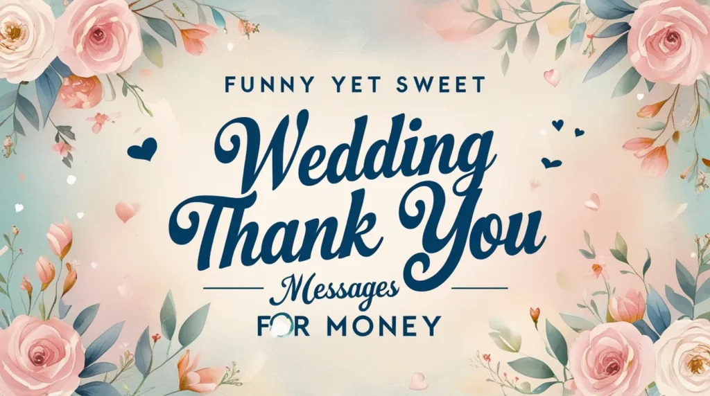 Funny Yet Sweet Wedding Thank You Messages for Money