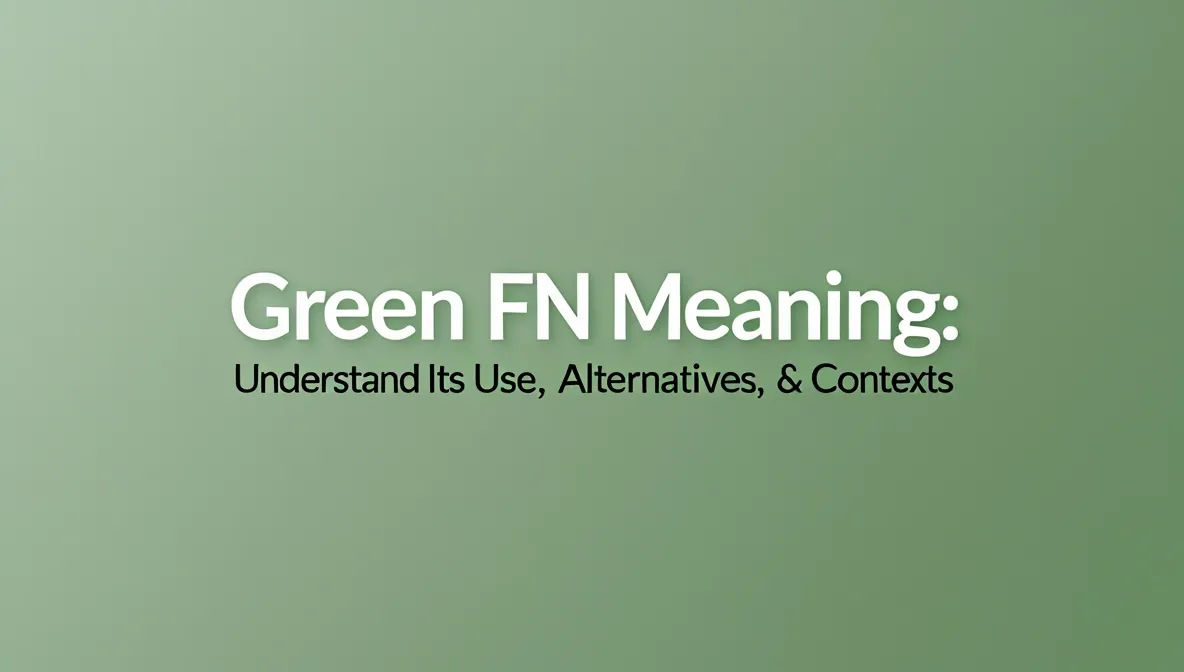 Green FN Meaning: Understand Its Use, Alternatives, & Contexts