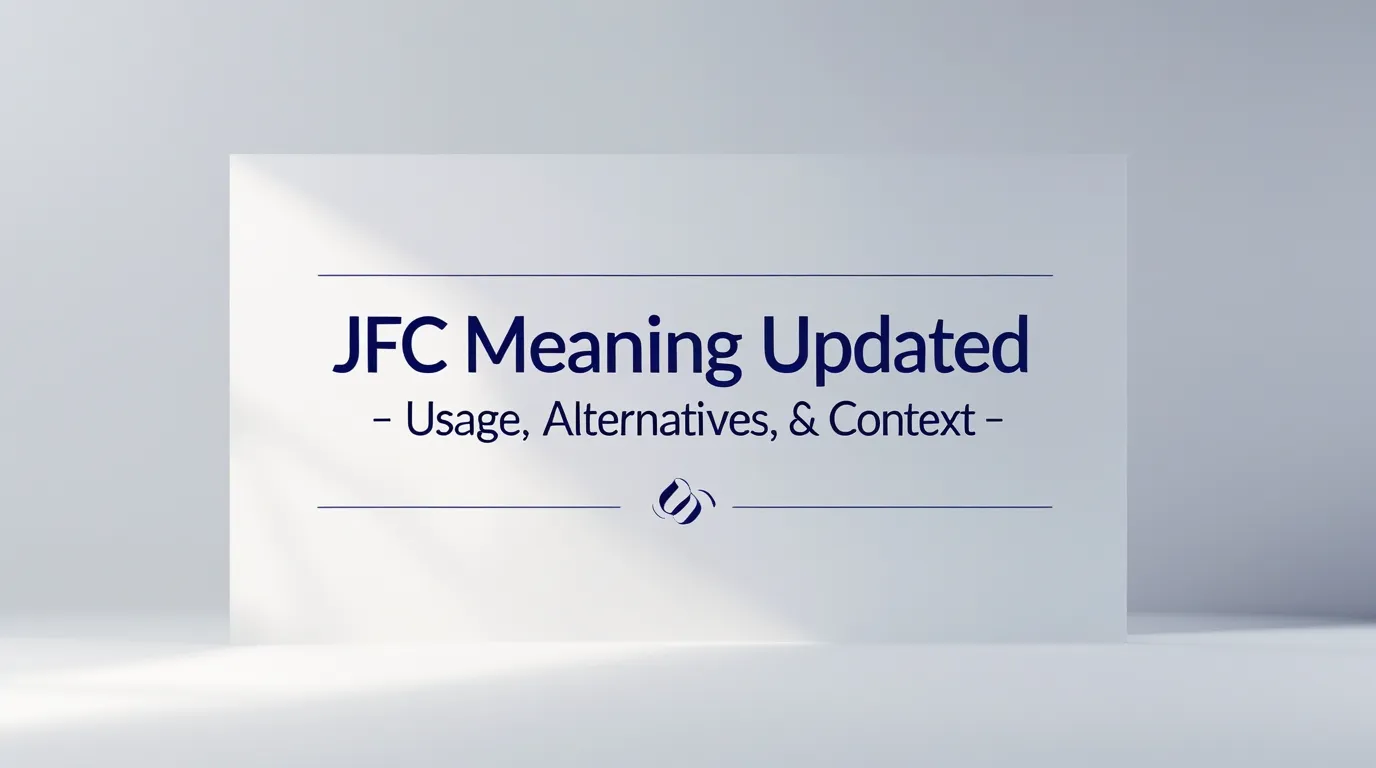 JFC Meaning Updated – Usage, Alternatives, & Context