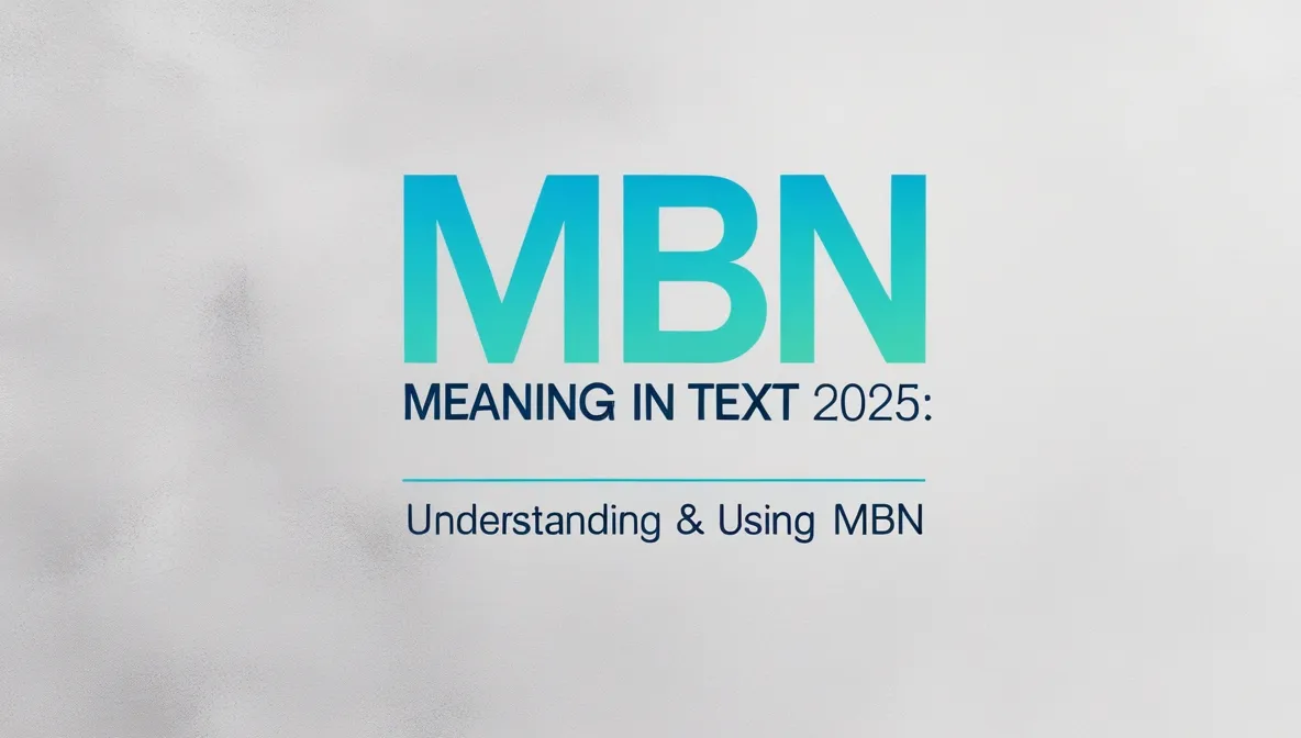 MBN Meaning in Text 2025: Understanding & Using MBN