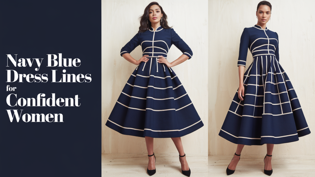 Navy Blue Dress Lines for Confident Women