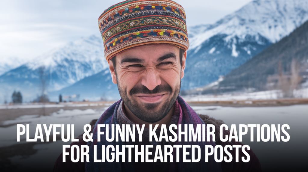Playful & Funny Kashmir Captions for Lighthearted Posts