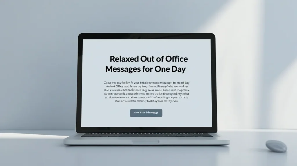 Relaxed Out of Office Messages for One Day